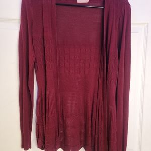 Burgundy cardigan size Large